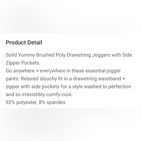 Love Poem Plus Size Navy Joggers - Picture 4 of 4